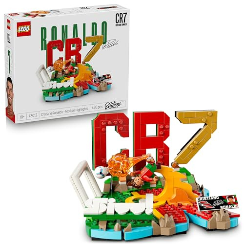 LEGO Editions Cristiano Ronaldo - Fußball-Highlights Spielzeug - 3D Modellbau mit Minifigur zum Sammeln - Kinderzimmer Deko - Geschenk für Jungen, Mädchen ab 10 Jahren und erwachsene Sportfans - 43012