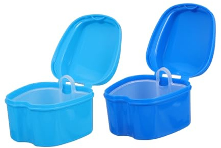 Ipetboom Boîte de Rangement Prothèses Portable avec Filtre Anti-odeurs Boîte à Dentier Légère et Spacieuse Étui à Gouttière Dentaire à Ouverture Rapide pour Voyage et Usage Quotidien