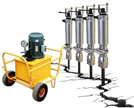Spaccalegna idraulico elettrico - Potente macchina per la frantumazione della pietra per cava, estrazione mineraria e ingegneria civile