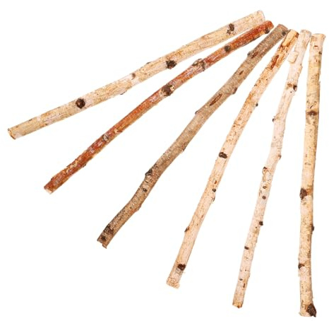 MINAOLULUS Bastoncini di Legno Naturale Stile Rustico 6 Pezzi Accessori Fai da Te per Lavori Artigianali e Decorazione Domestica per Festival e Home Decor