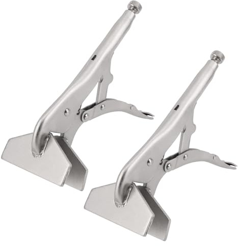 2pcs 10-Inch Locking Sheet Metal Clamps, Heavy Duty Welding Pliers Heat-Treated Sheet Metal Grip Tool for Fabrication & Metalwork Quick-Lock Release Adjustable Jaw