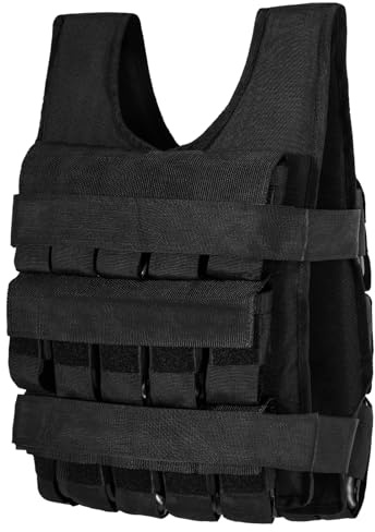 GYMAX Gewichtsweste 30 kg, verstellbare Trainingsweste für Herren und Damen, strapazierfähige Laufweste mit 30 Sandsäcken für Krafttraining, Fitnessstudio & Crosstraining, schwarz