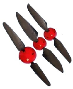 3Sets 7.5x4 3.17mm Folding Propeller with Cover for Brushed Motor Glider