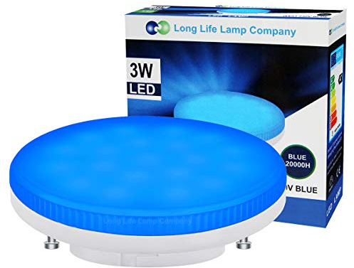 3watt Blue GX53 LED Light Bulb Replacement for CFL Round