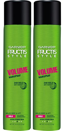 Garnier Fructis Style Volume Anti-Humidity Hairspray, 8.25 Oz, 2 Count, (Packaging May Vary)