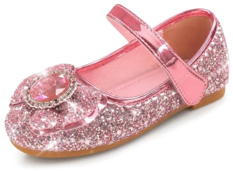 FStory&Winyee Mädchen Prinzessin Schuhe Kinder Sandalen Partei Glitzer Kristall Schuhe Mädchen Kostüm Zubehör Karneval Verkleidung Party Aufführung Fasching Tanzball