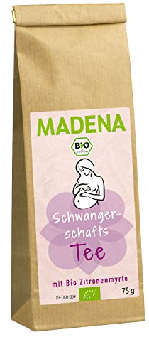 MADENA Bio Schwangerschaftstee - Wohlschmeckender Tee in Apothekenqualität Während der Schwangerschaft - Traditionelle Rezeptur Mit Zitronenmyrte