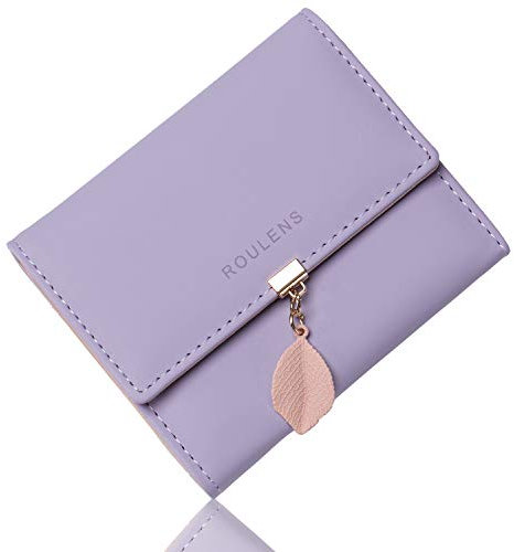 Roulens Damen Geldbeutel mit RFID Blockierung, Klein und im Kurzformat Portemonnaie Damen PU Leder Portemonnaie Kleine Brieftasche Geldbörse Für Frauen Die Farbe ist sehr schön mit Mehreren Fächern