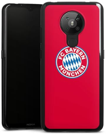 DeinDesign Silikon Hülle kompatibel mit Nokia 5.3 Case schwarz Handyhülle FC Bayern München FCB Logo
