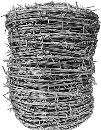 100m Galvanised Barbed Wire Livestock Paddock Field Garden Security Fencing 2.5mm Mild Steel or 1.6mm High Tensile (2.5mm x 100m)