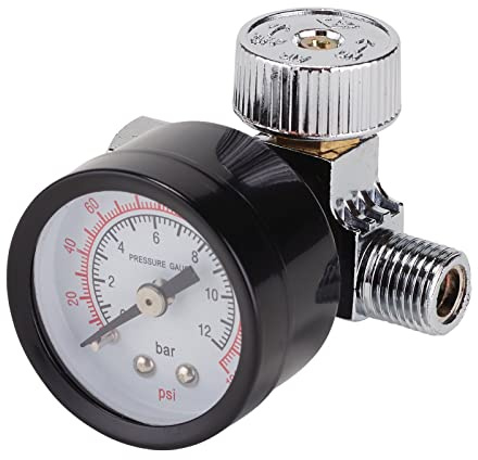 Draper 28379 1/4 BSP On-Gun Air Regulator and Gauge, 180psi