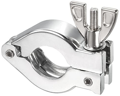 PATIKIL 1Pack KF-16 Vakuum Klemme Aluminium Legierung Haltbare Einzelstift Schlauchklemme mit Spannmutter für Klemmring Silber