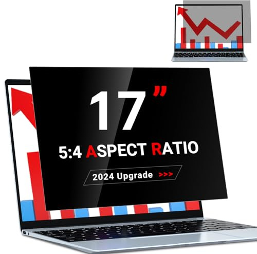 ZOEGAA Blickschutzfilter 17 zoll Laptop 5:4 Seitenverhältnis, Anti Blaulicht Blendschutz Blickschutzfolie und Abnehmbarer Sichtschutzfolie Sichtschutz für Hp/Dell/Acer/Lenovo/ThinkPad/Asus