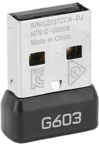 Pyhodi Receptor USB Universal,G603 Receptor de Repuesto 2.4G Inalámbrico Plug and Play, Adaptador Receptor de Ratón Dongle USB Rendimiento de Transmisión Estable para RatónG603