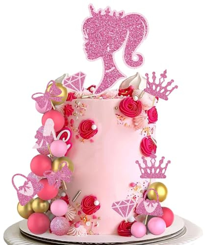 31 stycken prinsessa cupcake-toppar, prinsessa tårtdekoration, höga klackar läppstift tårta dekoration, prinsessa tema tårta dekoration, för flickor födelsedagsfest tårtdekorationer