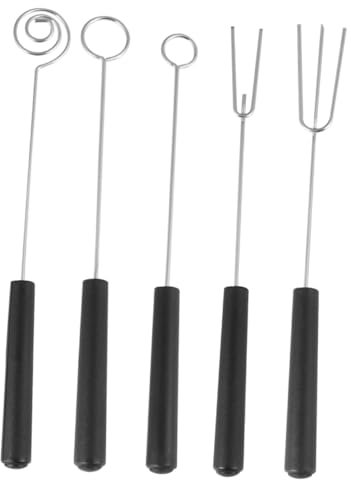Mipcase 5pezzi Forchette Per Cioccolato in Acciaio Inossidabile Di Forchette Utensile Da Cucina Forchetta Per Barbecue Per Immersione Di Noci Frutta e Caramelle Uso Pratico e Durevole