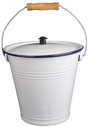 predolo Emaille Eimer, Metalleimer mit Griff, Dickwandiger, Isolierter Lebensmittelbehälter, Emaille Eiskübel für Brautpartys Outdoor Partygeschenke, 3L