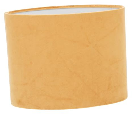 Artibetter Ovaler Lampenschirm Aus Stoff Mit Weißer Velours Innenseite E27 Geeignet Als Lampenüberzug Für Tischlampen Dekoratives Einfaches Design Für Wohnraum