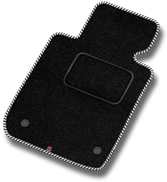 SMK Velours Standard Fahrermatte 1-teilig passend für Volvo C30 2006-2012 - Standard, Gewebt, Weiß Fahrerseite - Erleben Sie neuen Fahrkomfort mit einem Velours- Fahrermatte passend für Ihr Auto