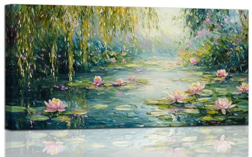 Claude Monet Wasserlilien, Leinwanddruck, Wandkunst, Monet-Stil, berühmte Ölgemälde, Blumendekor, klassische Impressionistische Kunstdrucke, Claude Monet Kunstwerk für Wohnzimmer, Schlafzimmer, Küche