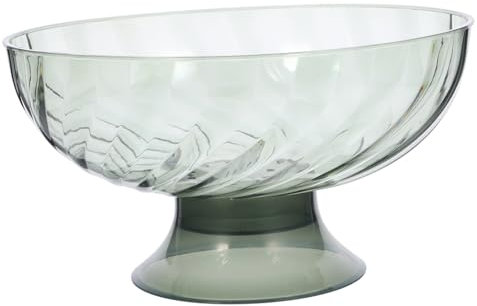 IMIKEYA Bandeja De Frutas Tazón De Fuente Frutero Canasta De Frutas Para La Cocina Frutero Verde Frutero Desmontable Bandeja De Frutos Secos Cuenco Redondo Con Pedestal El Plastico