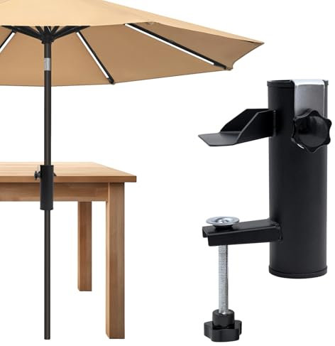 Cisolen Sonnenschirmhalter Balkongeländer Klemme Sonnenschirm Balkon Balkongeländer Schirmständer Halterung Balkon Sonnenschirmständer Tischklammer für Gartenschirme Veranstaltungen im Freien Camping