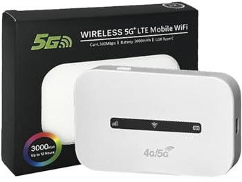 Duroecsain Router Hotspot Inalámbrico, Enrutador Hotspot Móvil | Dispositivo WiFi de Viaje de Alta Velocidad Dispositivo de Punto de Acceso a Internet - Hotspot WiFi Móvil con para Tarjeta para