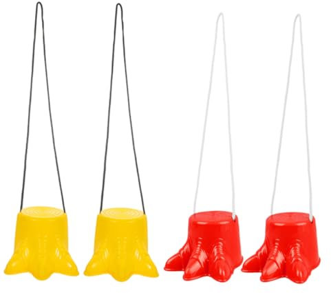 Kisangel 2paare Gehstelzenspielzeug Für Junge Mädchen Fitnessstelzen Mit Verstellbarem Seil Eimerstelzen Für Gleichgewichtstraining Sensorisches Spielzeug Für Indoor Und Outdoor-aktivitäten