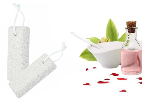 Set 2 Pietre Pomice Rettangolari per Piedi 13.5x5x2cm | Rimuove Calli, Duroni e Pelle Morta | Esfoliante Naturale per Talloni Screpolati, Cura dei Piedi, Uso in Doccia o Vasca Art.2208350