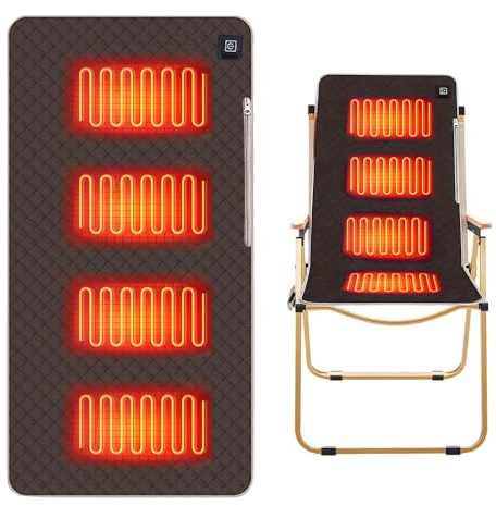 XUXLEKK Beheiztes Sitzkissen, 45x90cm Sitzkissen Beheizbar Outdoor, Heizkissen USB mit 3 Heizstufen, Tragebar USB 5V Heizsitzkissen für Stadion, Camping, Bürostuhl, Sofa