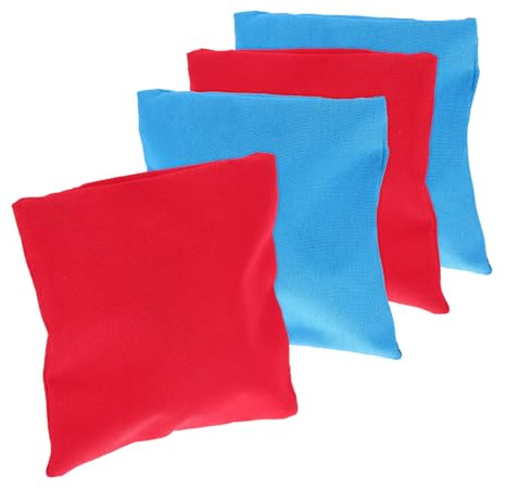 DECORNIJIA Jeu De Paquet De Haricots à Lancer pour Garçon Et Filles, 4 Pièces Petit Pouf Carré en Tissu Oxford, Léger Et Portable, Jouet Interactif Éducatif pour Jeux De Plein Air Et Fête