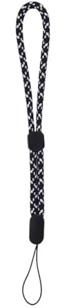 WENYOG Cordino per Cellulare 2x Laccetto da polso regolabile for telefono, fotocamera, chiavette USB, chiavi, carte, nylon(Black)