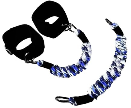 QSTDGVPW Bandas de Resistencia para Entrenamiento de Salto de Piernas, Cinturones de Cadera con Correas para Tobillos, Equipamiento, Cuerdas con Sujeción para
