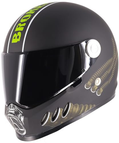 Broken Head Gas Man - Motorrad-Helm Mit Schwarzem Visier - Der Szene Marken-Helm - Größe M (57-58 cm)