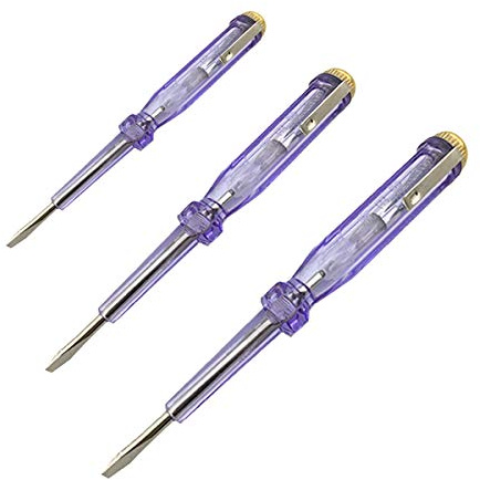 TOOLSTAR Testeur de circuit électrique, 3 pièces AC 100-500 V détecteur de tension tournevis stylo