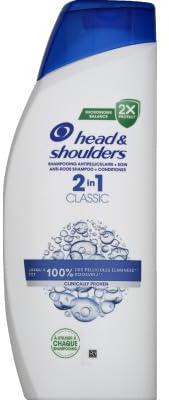Head & Shoulders Classic 2 en 1 Shampoing Antipelliculaire 625ml. Jusqu'à 100% des Pellicules Éliminées, Cliniquement Prouvé. Tous Types de Cheveux. Usage Quotidien. Rafraîchissant