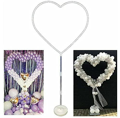 Ballonsäulen-Set, Herzballonrahmen, Säulenständer mit Kreis, Bodenständer-Kit, 150 cm hoch, verstellbar Partyzubehör