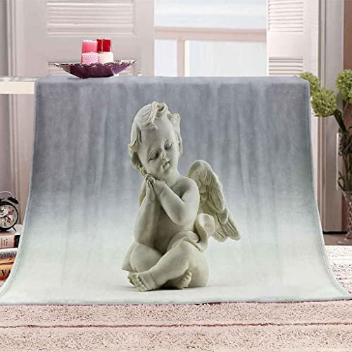 YHDNP Kuscheldecke Flauschig 150x200cm Kleiner Engel Wohndecken Decke Picknicku Ltraweich Und Warm Sofadecke Kuscheldecken 3D-Druck Flanell Fleecedecke Für Erwachsene Und Kinder