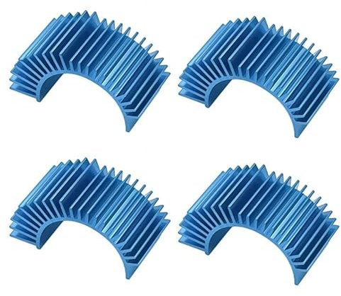 4 Pack Aluminum Electric Engine Motor Heatsink Cooling Heat Sink Fins for 550 540 3650 Size Brushed Brushless Motors RC Car Truck Accessories