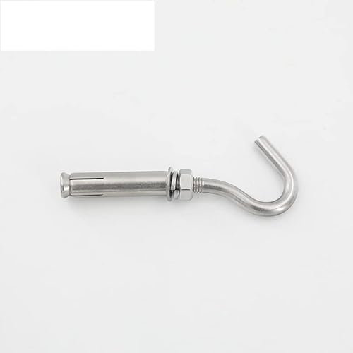 GETREY Dehnbolzen Rawl, Ankerbolzen, Offener Dehnhaken 304 Edelstahl Betonwand Ankerbolzenbecher Geschlossene Federhaken Hülsenverschluss (2 Stück) (Thread Diameter : Opening M6)