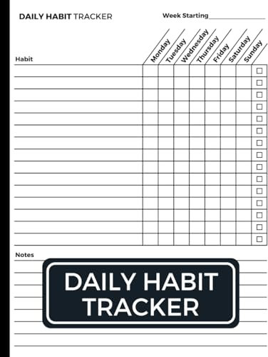 Daily Habit Tracker: Habit Tracking Notebook for Building Positive Habits | One Week to a Page