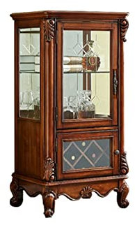 MOOWI Weinschrank Weinbarschrank for Spirituosen und Gläser, Barschrank aus Holz mit Weinlagerfach for Wohnzimmer und Zuhause Barschrank