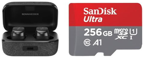 Sennheiser MOMENTUM True Wireless 3 Earbuds - Bluetooth In-Ear Headphones for Music and Calls & SanDisk 256GB Ultra microSDXC card + SD adapter up to 150 MB/s with A1 App Performance UHS-I Class 1