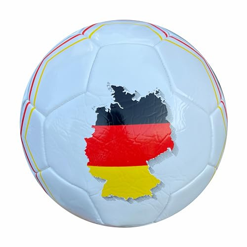 Erima Unisex-Erwachsene Nation Ball (7192452), white/black/red/yellow, 5