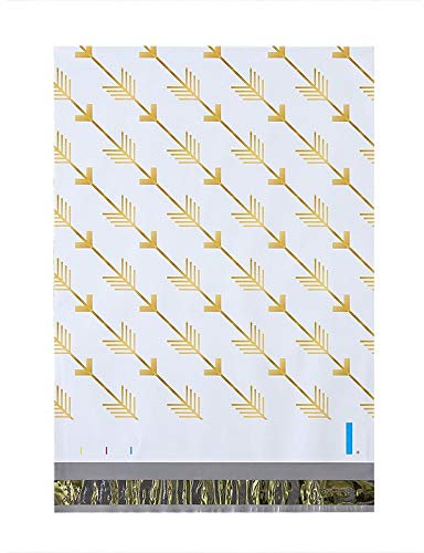 LSYHHXC Plastik Versandbeutel 100 stücke Goldene Kurier Taschen wasserdichte Versand Versandtasche Postal Express Verpackung Tasche Umschlag 10x13 Zoll 52