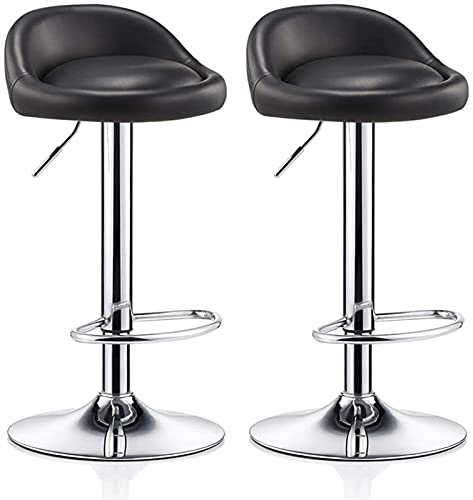 Barhocker, verstellbare Barhocker, moderne Barhocker aus Metall im Industriedesign, 2er-Set, Drehhocker für drinnen und draußen, Thekenhöhe, Küchenhocker, Barstühle mit Fußstütze, Kneipensitz, Theken