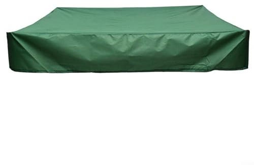 Sandkastenabdeckung, quadratisch, wasserdicht, staubdicht, lebendiges Grün und Blau, Garten-Sandkastenabdeckung, schützt Sand und Spielzeug, Oxford-Stoffmaterial, für Sandkasten und Möbel (grün, 200 x