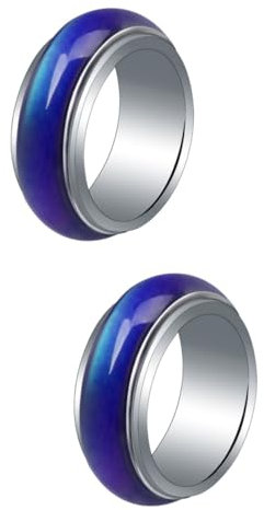 LIFKOME 2St Thermochromer verstellbare Ringe für für Frauen Moderinge für weihnachtsgeschenke weihnachtspräsente Stimmungsringe für Kinder Gefühlsring Kupfer