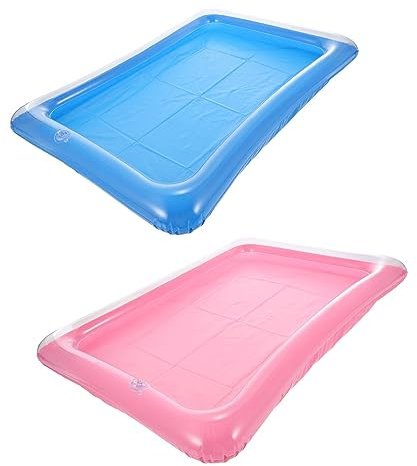 OFFSCH 2stücke Aufblasbarer Getränkehalter Für Pool Schwimmend Eiswürfelschale Serviertablett Für Poolgetränke Poolbier Trinken Float Einfach Zu Tragen Für Strand Spa Schwimmbad