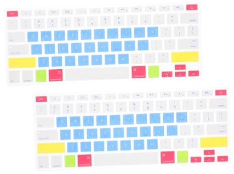 MOLUCKFU 2pcs Silicone Keyboard Cover for Laptop Keyboard Protector Skin Dustproof and Sturdy